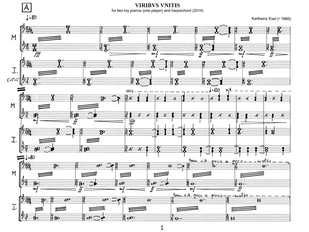 Viribus unitis - page 1 of the score